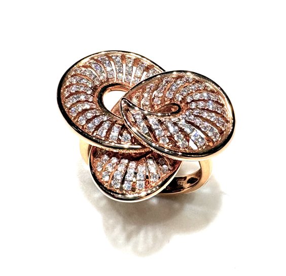 Anello Donna Oro Donna Fantasie Di Diamanti in Oro rosa Diamante 0.92 Ct DTF0131 - DTF0131